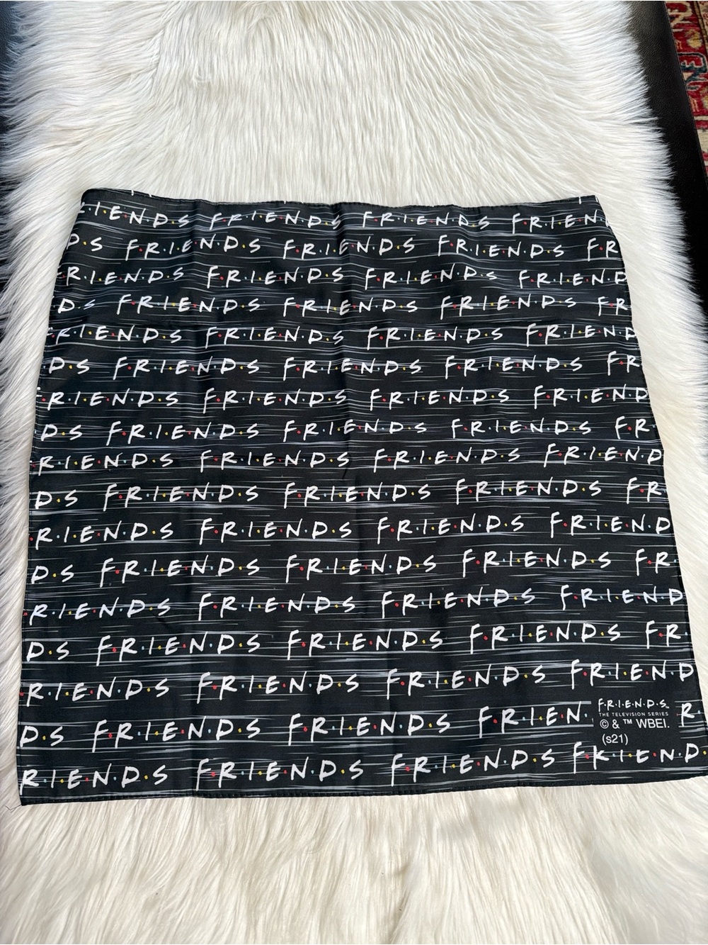 Friends TV Show Black and White Iconic Logo Square Scarf